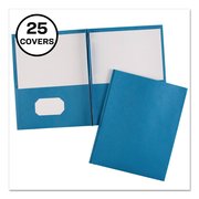 Avery Dennison Two-Pocket Folder, 1/2" Extension, Blue, PK25 47976